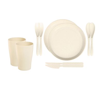 Плетеная корзина для пикника на 2 персоны с посудой, изображение 10