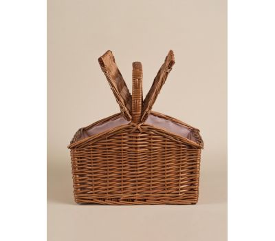 Плетеная корзина Home для пикника и хранения, 38×28×18 см, без посуды, изображение 4