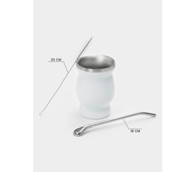 Набор для чая Мате: калабас и бомбилья, 240 мл, изображение 4