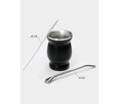 Набор для чая Мате: калабас и бомбилья, 240 мл, изображение 2