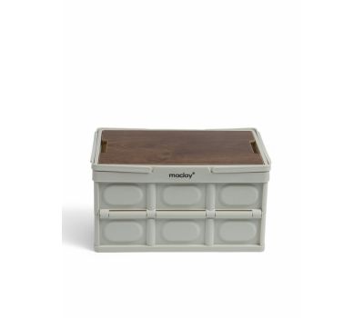 Складной стол-корзина 2 в 1 для пикника, 15 л, светло-серый, на 2-4 персоны, изображение 5