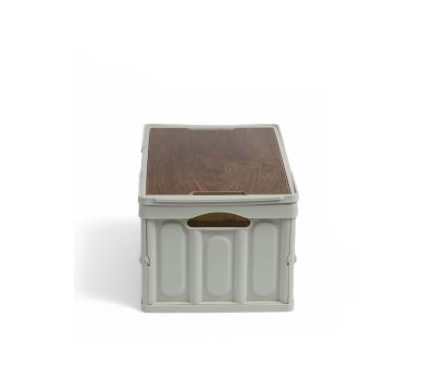 Складной стол-корзина 2 в 1 для пикника, 15 л, светло-серый, на 2-4 персоны, изображение 6