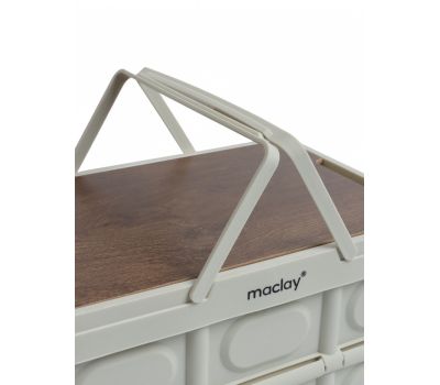 Складной стол-корзина 2 в 1 для пикника, 15 л, светло-серый, на 2-4 персоны, изображение 3