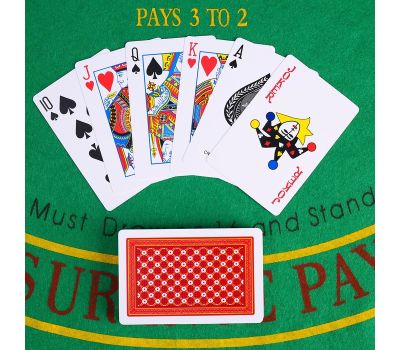 Карты игральные пластиковые «777», 54 шт., красный с белым, изображение 2