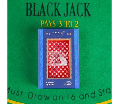 Карты игральные пластиковые «777», 54 шт., красный с белым, изображение 3