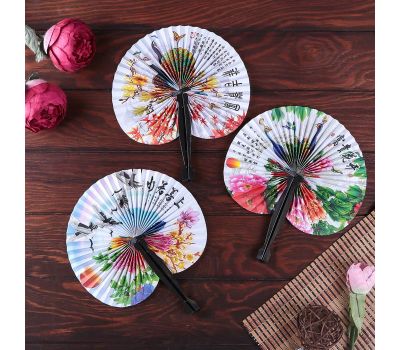 Наборе Вееров пластик, бумага складной-бабочка «С рисунками» - стиль и гармония в вашем доме, изображение 8