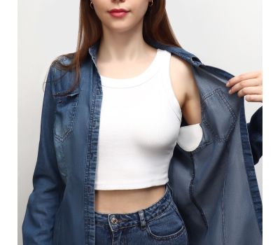 Набор самоклеящихся вкладышей от пота — 6 пар, белые, изображение 3