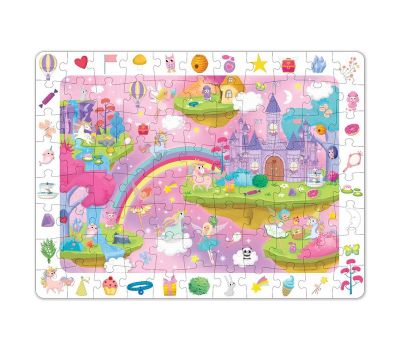 Пазл «Найди и покажи. Сказочный город единорогов» — 88 деталей с лупой, 30 × 40 см, для детей от 5 лет, изображение 2