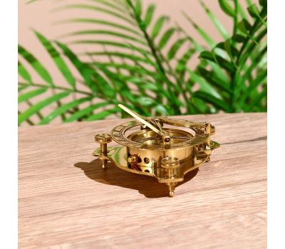 Латунный магнитный компас с солнечными часами — 8 см., изображение 5 Латунный магнитный компас с солнечными часами — 8 см., изображение 5