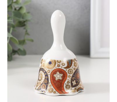 Керамический колокольчик "Узор пейсли" — стильный сувенир с восточным шармом, изображение 2