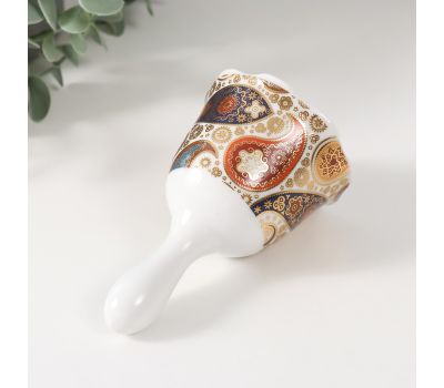 Керамический колокольчик "Узор пейсли" — стильный сувенир с восточным шармом, изображение 5