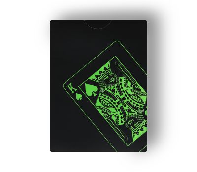 Игральные пластиковые карты «Неон» — зелёные, светящиеся, 8,8 × 6,3 см (54 карты), изображение 2