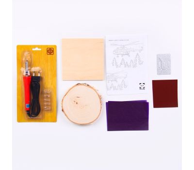 Набор для выжигания «Вертолёт» на спиле дерева, изображение 3