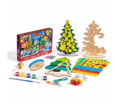 Набор для творчества «Нарядные ёлочки» — новогодние поделки своими руками, изображение 2