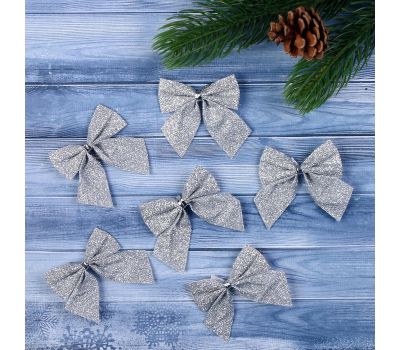 Набор ёлочных украшений «Зимнее волшебство. Бантик — блеск» — стиль и сияние вашего праздника, изображение 2