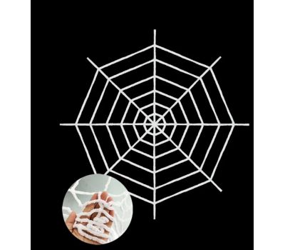 Белая велюровая паутина - декор для Хэллоуина — создайте мистическую атмосферу!