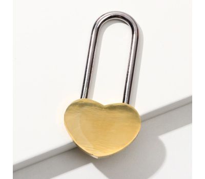 Свадебный замок «Ты+Я=Семья» — золотой и красный символ нерушимой любви, изображение 3