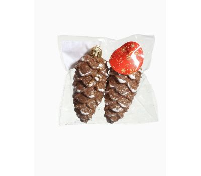 Ёлочные игрушки «Шишки» золотисто-белые — элегантный блеск и праздничная гармония, изображение 5