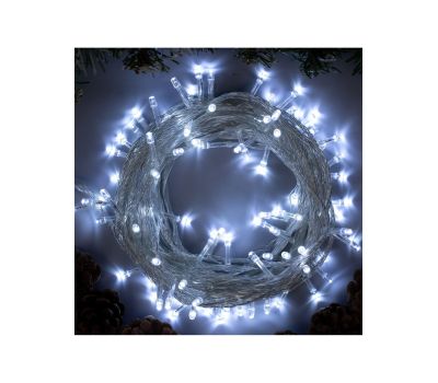 Гирлянда «Нить» 10 м, 100 LED — белое сияние и праздничная атмосфера, изображение 5
