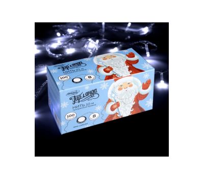 Гирлянда «Нить» 10 м, 100 LED — белое сияние и праздничная атмосфера, изображение 8