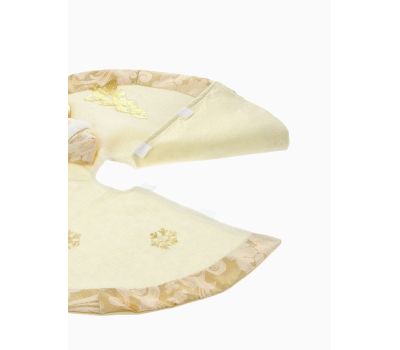 Полянка под ёлку " Снеговик" бело-золотой — стильное украшение для новогоднего интерьера, изображение 6