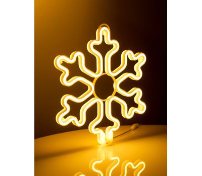 Светодиодная фигура «Снежинка» 30 см, тёплое белое свечение — уютный свет зимнего праздника