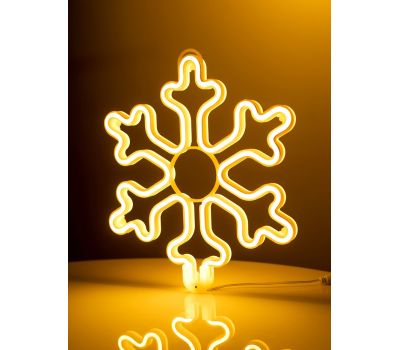 Светодиодная фигура «Снежинка» 30 см, тёплое белое свечение — уютный свет зимнего праздника, изображение 4