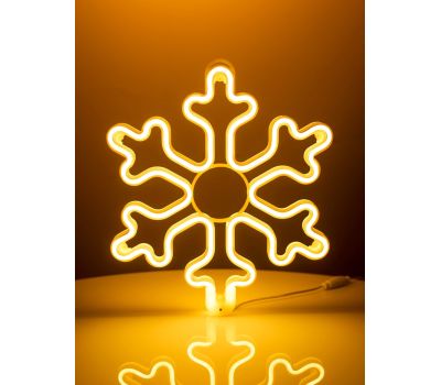 Светодиодная фигура «Снежинка» 30 см, тёплое белое свечение — уютный свет зимнего праздника, изображение 3