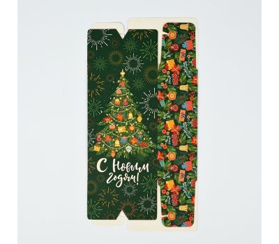 Подарочная коробка-конфета «С Новым годом» — складная новогодняя упаковка для подарков, 14,6 х 9,3 х 5,3 см., изображение 7