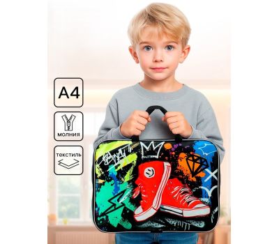 Папка текстильная с ручками — полужесткая А4 350×270×70 мм, изображение 2