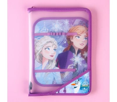 Папка для урока труда A4 на молнии «Холодное Сердце» — фиолетовая, с принтом, вес 150 г, изображение 4