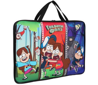 Папка с ручками текстильная A3 «Гравити Фолз» — 47×35 см, эргономичный дизайн, изображение 2