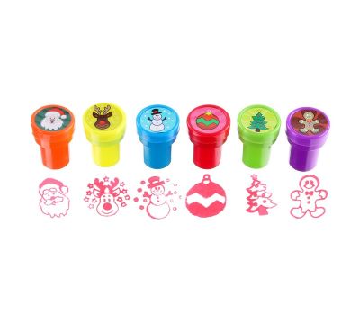 Печати цветные «Новый год», набор 6 шт., МИКС — для детского творчества и праздника, изображение 2