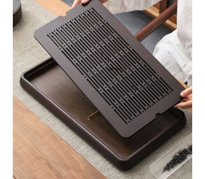 Поднос для чайной церемонии ДЖЕКИЧАЙ — бамбуковая чабань с системой слива, изображение 2