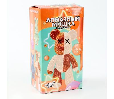 Алмазная мозаика на фигурке с полным заполнением «Медведь», бежевый коричневый, изображение 7