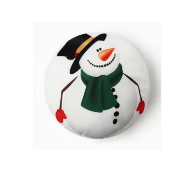 Подушка декоративная новогодняя «Этель. Снеговичок» 32×32 см, изображение 3