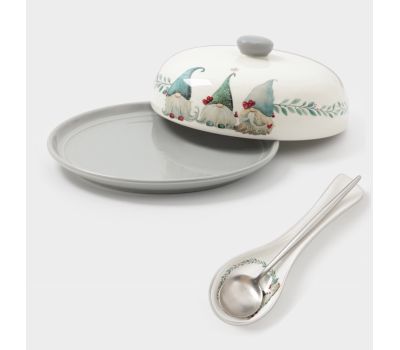 Подарочный набор «Домашние гномики»: блинница и подставка под ложку, изображение 2