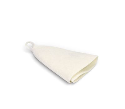 Набор для бани — шапка и рукавица, белый цвет, изображение 7