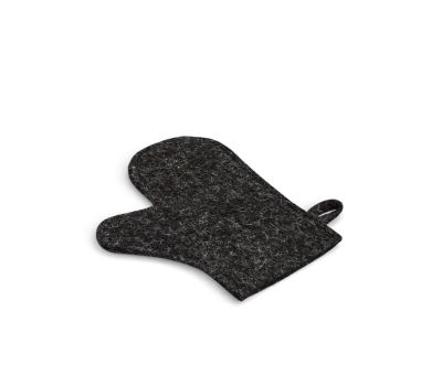 Набор для бани — шапка и рукавица, серый цвет, изображение 2