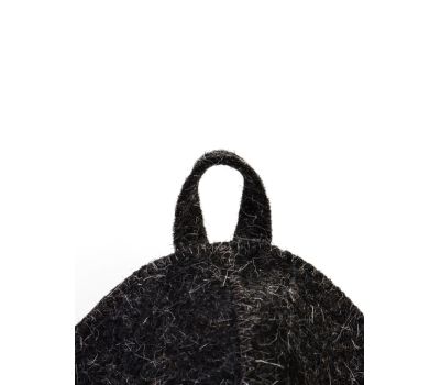 Набор для бани — шапка и рукавица, серый цвет, изображение 6