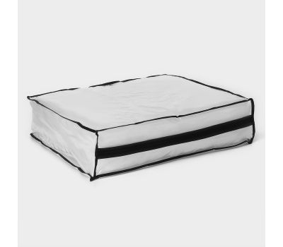 Кофр для хранения вещей, 53×45×15 см, прозрачный, цветной замок, изображение 6