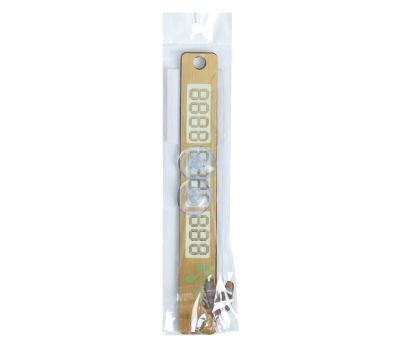 Табличка для номера телефона TORSO в автомобиль, золотистая, светится в темноте, изображение 4