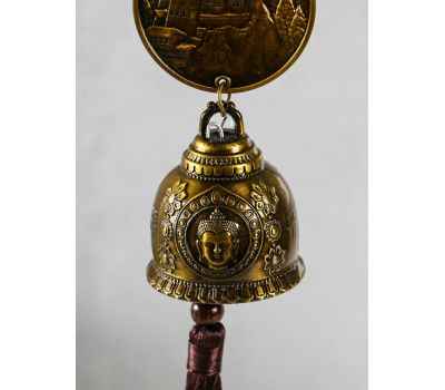 Колокольчик подвесной металл «Монета с Буддой», изображение 4