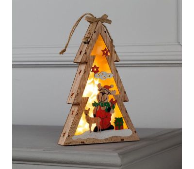 Светодиодная фигура «Ёлка с оленем» — тёплое свечение и уют зимнего праздника