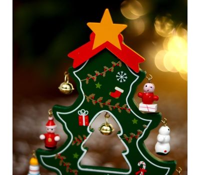 Сувенир «Ёлка» деревянная, 13×18 см — уютный акцент новогоднего интерьера, изображение 3