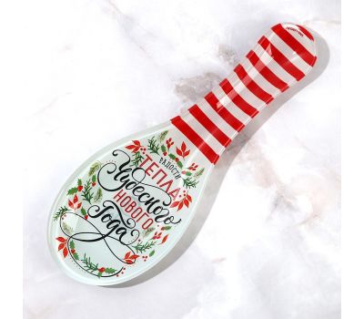 Подарочный набор новогодний «Чудесного Нового года», подставка под ложку и лопатка, изображение 4