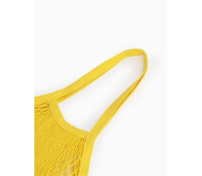 Желтая авоська из хлопка 41 х 27 см, изображение 4