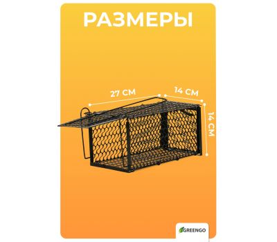 Крысоловка металлическая 27×14×14 см — эффективная ловушка для защиты от грызунов, изображение 3