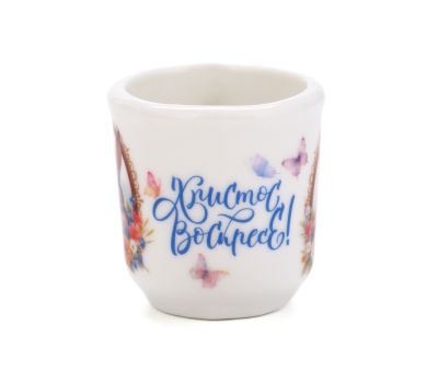 Кружечка для святой воды «Христос Воскресе!» пасхальная керамическая 30 мл, изображение 4