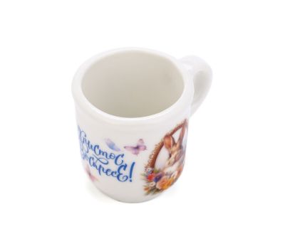 Кружечка для святой воды «Христос Воскресе!» пасхальная керамическая 30 мл, изображение 6